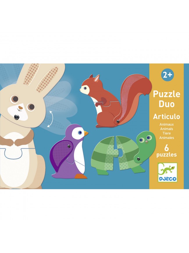 Puzzle Primo - Dans la jungle - 4 Puzzles silhouettés - Djeco